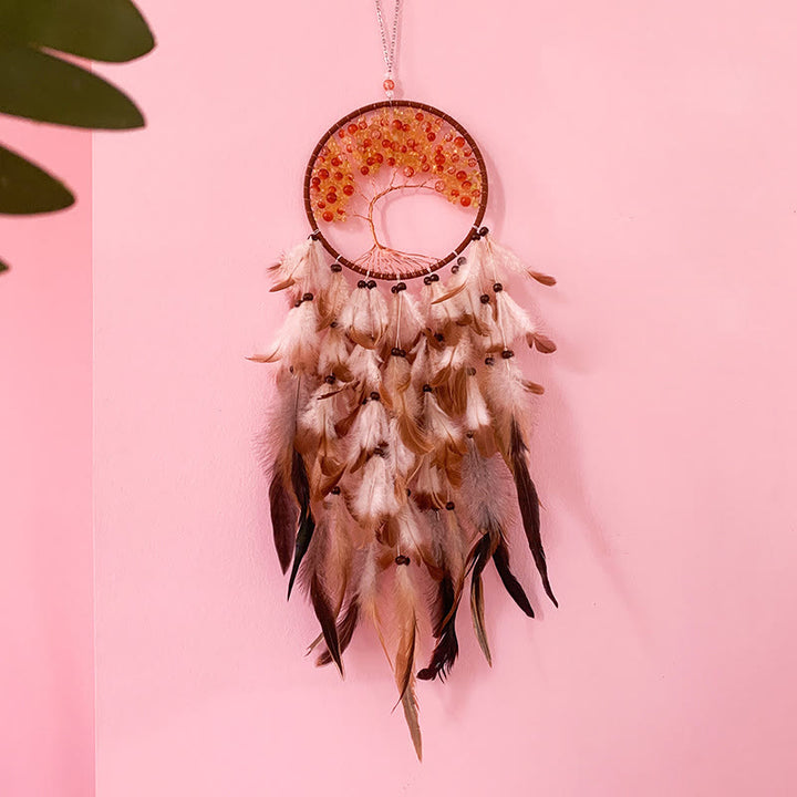 Olivenorma Acrylic Beads Tree of Life Feather Dream Catcher - image 2