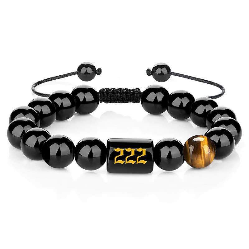 Olivenorma 10mm Obsidian Bead Fashion Number 000-999 Bracelet - 222 - image 2