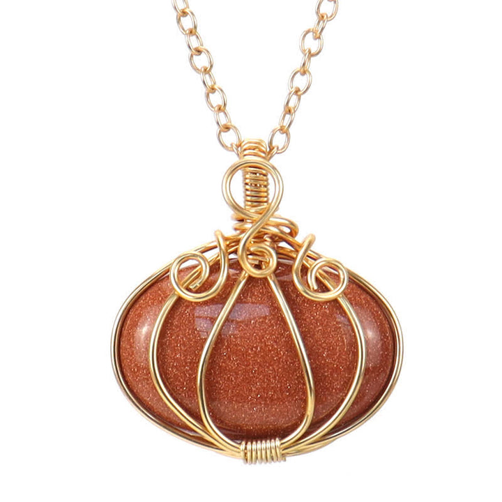 Olivenorma GUARDIAN PUMPKIN - Creative Pumpkin Crystal Necklace - Sanstone - image 17