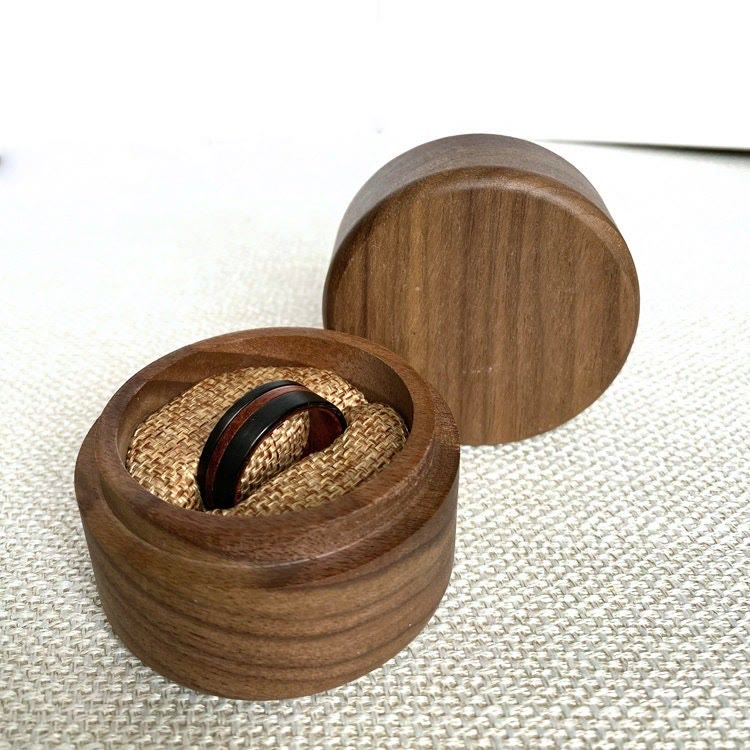 Olivenorma 8mm Whiskey Barrel Wood Tungsten Carbide Ring - image 1