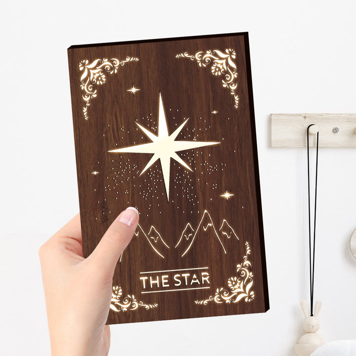 Olivenorma "THE STAR" Wooden Hill Starry Sky Lamp Decoration - image 4