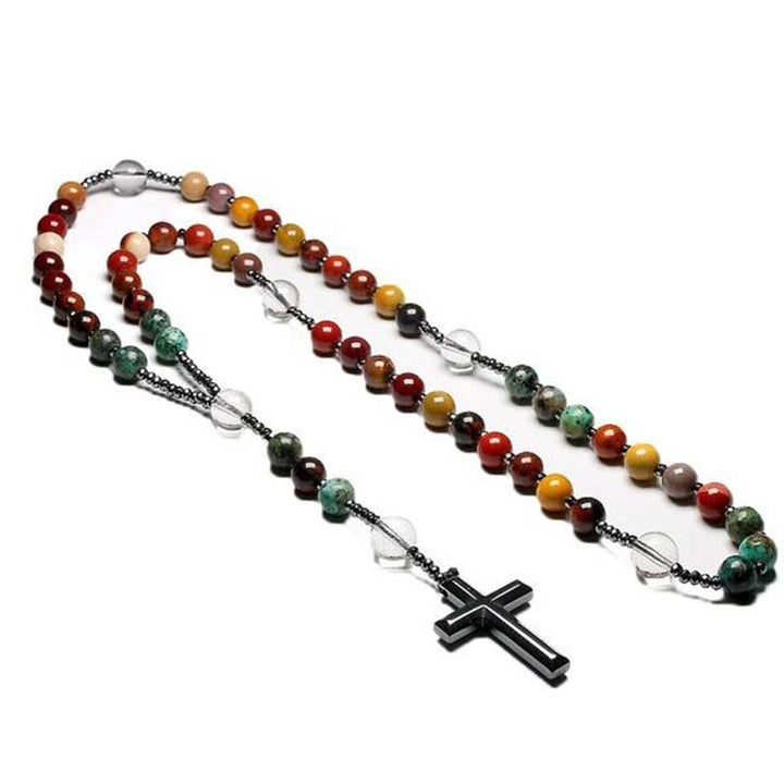 Olivenorma Natural stone Cross Symbol Necklace Bracelet - image 3
