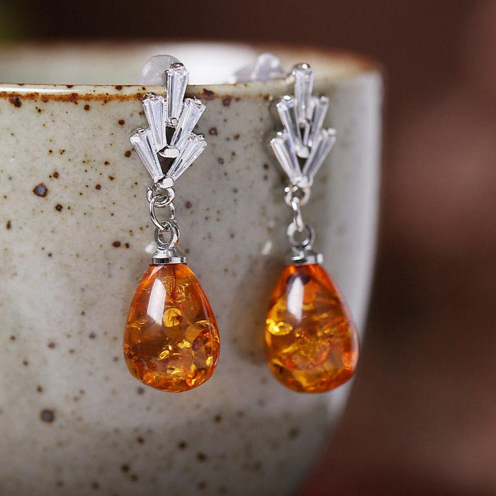 Olivenorma Amber Balance Earrings - #1 - image 0