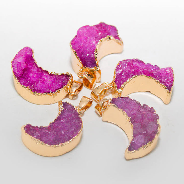 Olivenorma Natural Crystal Crescent Moon Necklace - image 19
