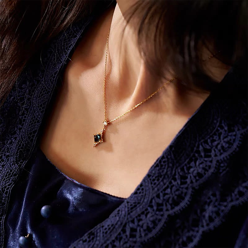 Olivenorma“Eternal Bliss” - Natural London Blue Topaz Necklace - image 1