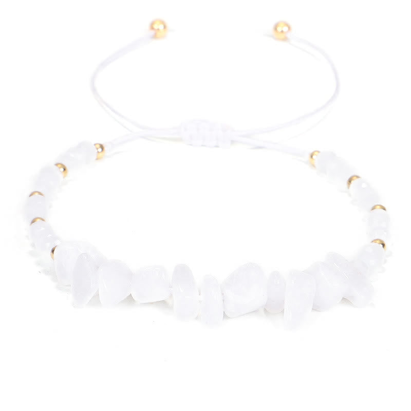 Olivenorma Bohemian Crystal Gravel String Bracelet - Clear Crystal - image 5