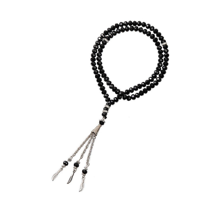 Olivenorma 99 Prayer 8cm Beads Muslim Rosary Bracelet - Black - image 4