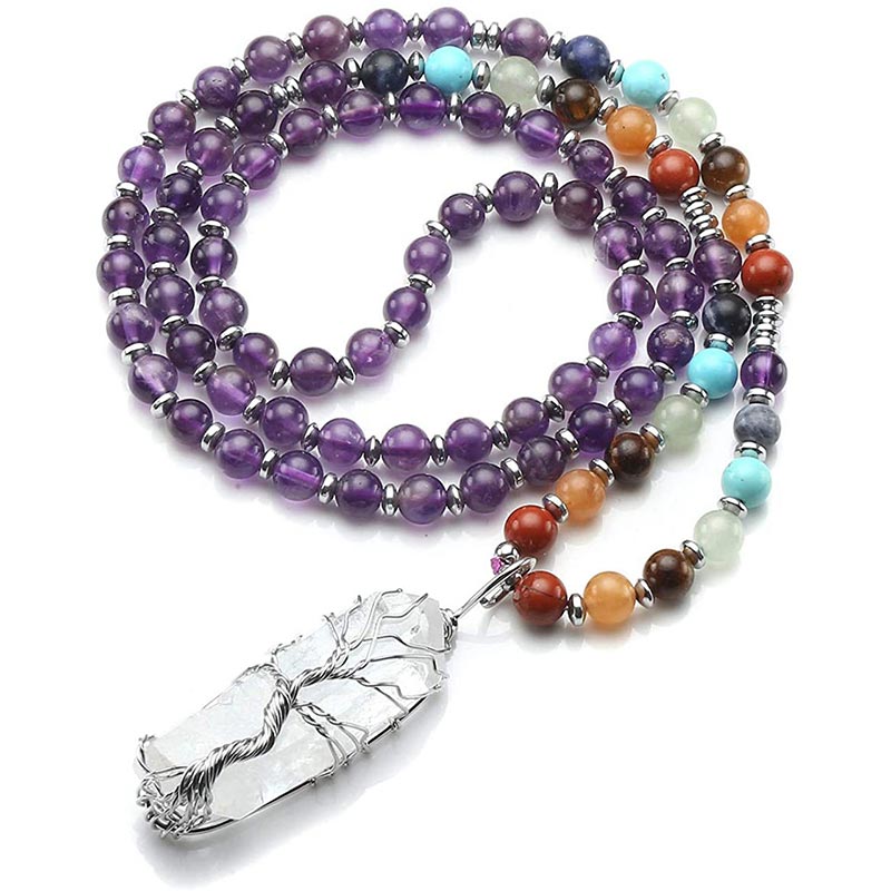 Natural Crystal Chakra Mala  - image 2