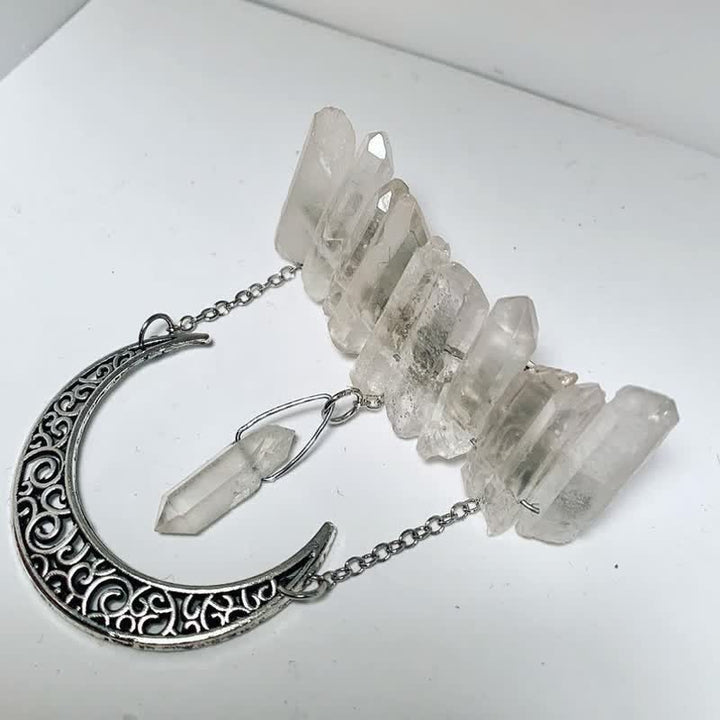 Olivenorma Clear Crystal Cresent Moon Hairpin - image 3