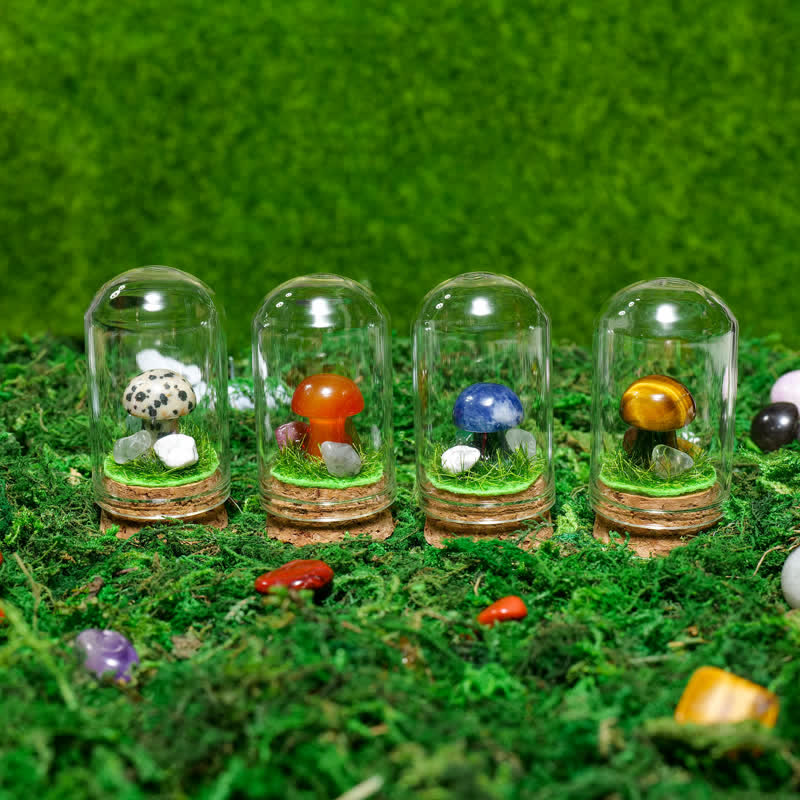 Olivenorma Glass Cover Natural Crystal Mushroom Decoration - image 5