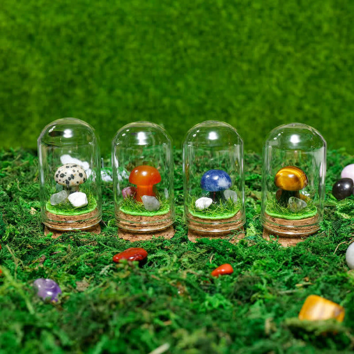 Olivenorma Glass Cover Natural Crystal Mushroom Decoration - image 5