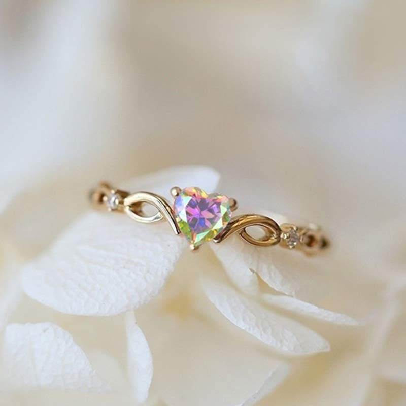 Olivenorma The Eternal Heart - Birthstone Ring - Gold-Colored - 14 - image 15