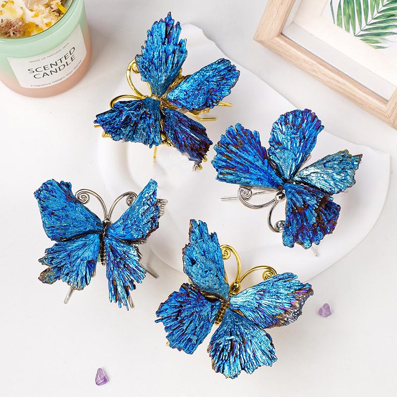 Olivenorma Aura Tourmaline Kyanite Butterfly Gemstone Decoration - image 8