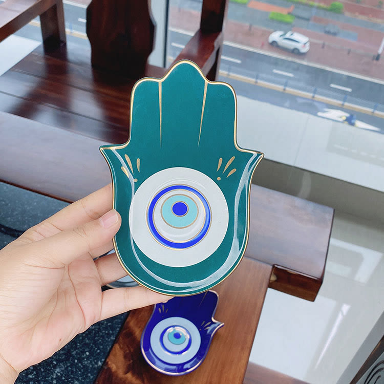 Olivenorma Hamsa Small Tray Evil Eye Jewelry Plate Coaster - image 15