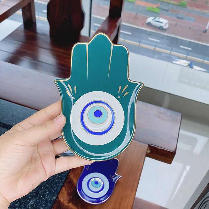 Olivenorma Hamsa Small Tray Evil Eye Jewelry Plate Coaster - image 15