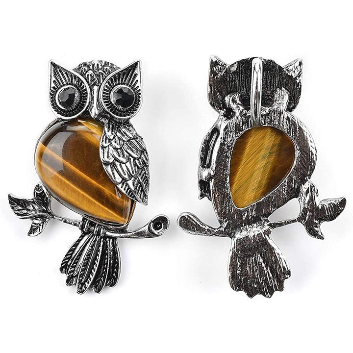 Olivenorma Natural Stone Owl Necklace - image 13