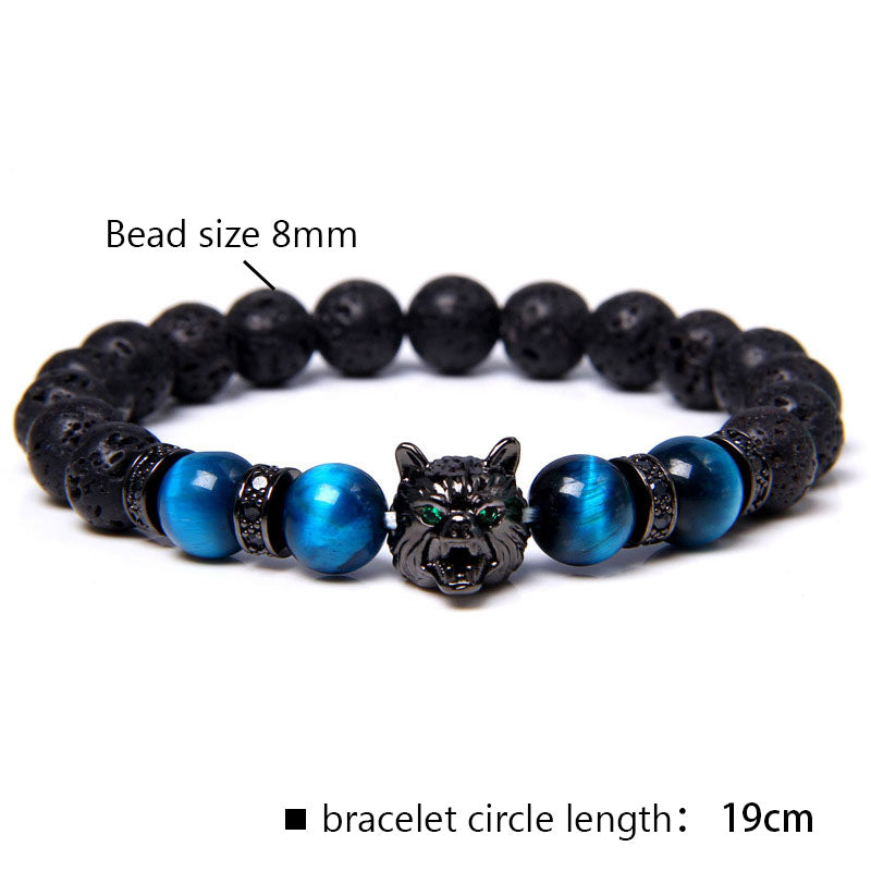 Olivenorma Blue Tiger Eye Wolf Bracelet - image 1