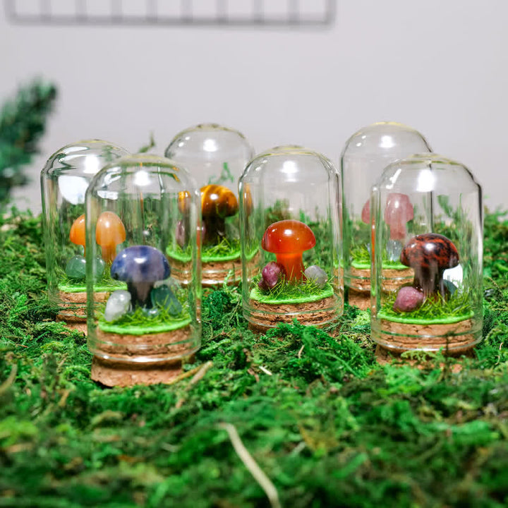 Olivenorma Glass Cover Natural Crystal Mushroom Decoration - image 4