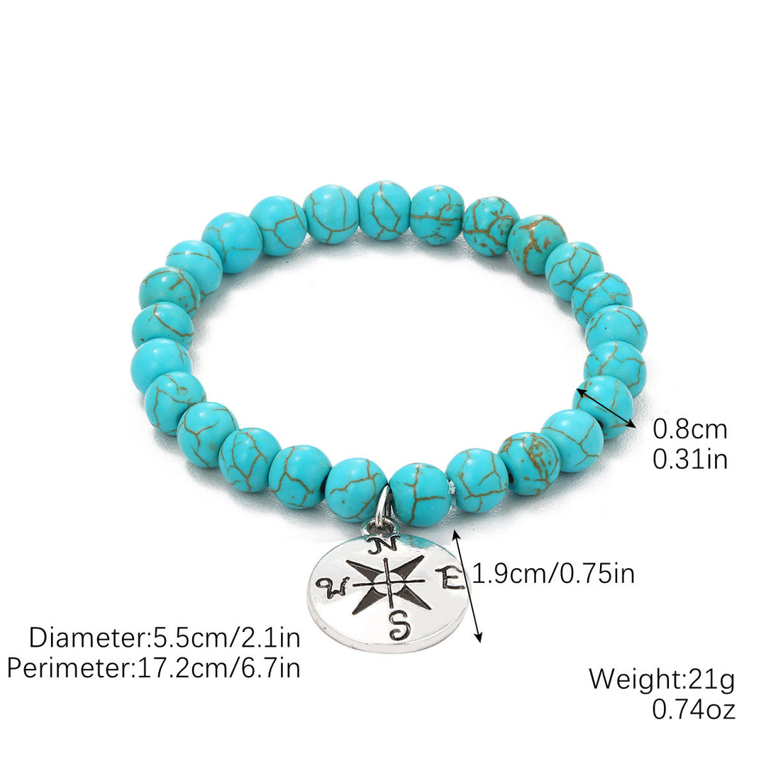 Olivenorma "Eternal Protection" Evil Eye Turquoise Bracelet - Compass - image 12