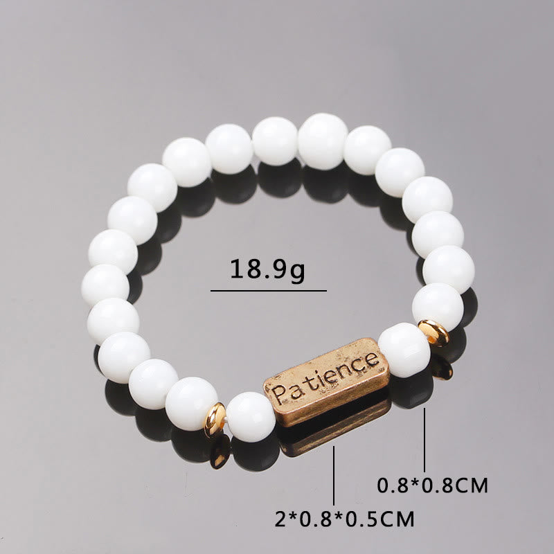 Olivenorma Natural Gemstone Mom Patience Engraving Bracelet - image 30