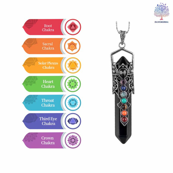 Olivenorma Hexagon Crystal Column Choker Pendant Necklace - image 1