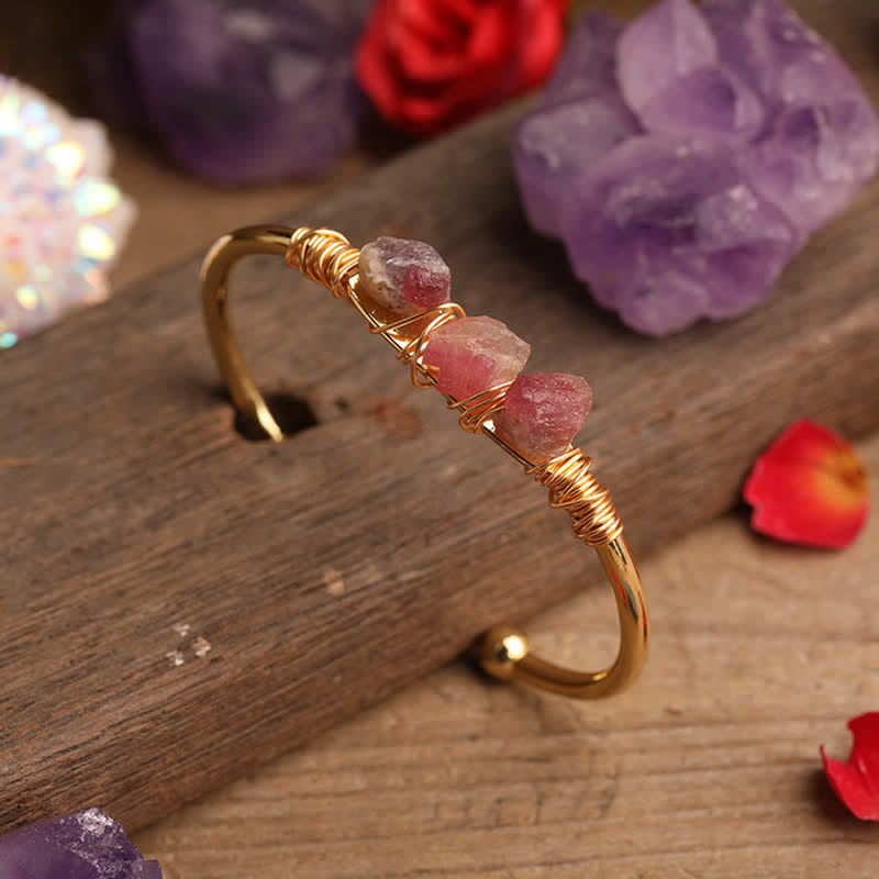 Olivenorma  Vintage Raw Crystal Gemstone Bracelet - Carnelian - image 22