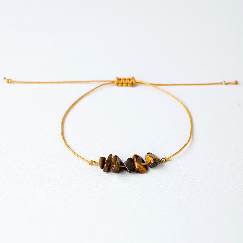 Olivenorma "Nature's Healing Wishes" Irregular Gemstone Braided Bracelet  - Tiger Eye - image 7