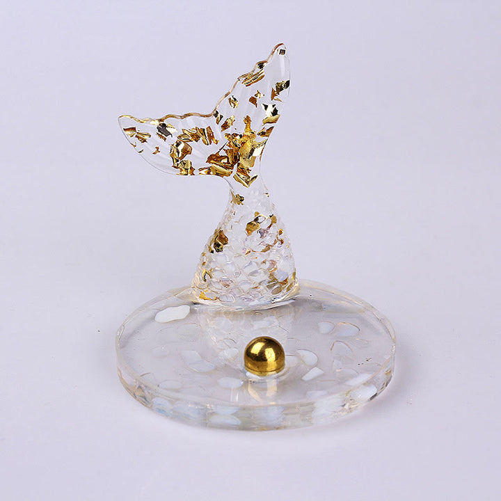 Olivenorma Crystal Gravel Glue Mermaid Tail Phone Holder Decoration - Opalite - image 4