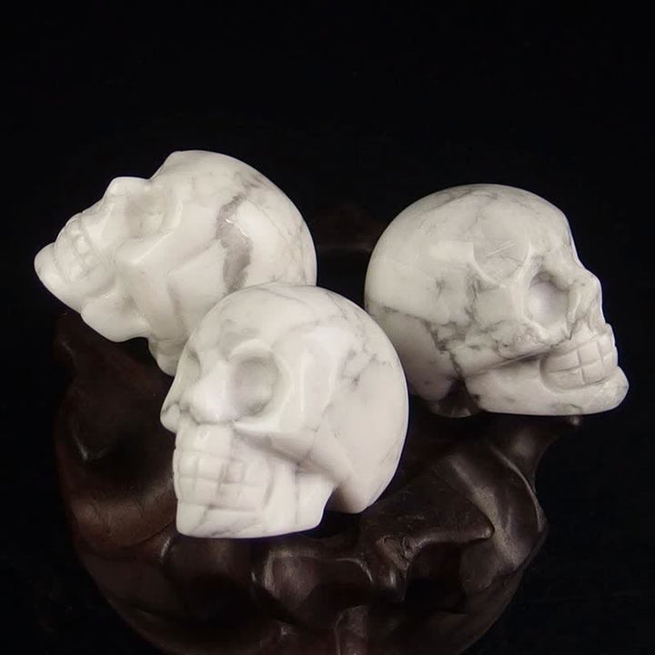 Olivenorma White Turquoise Crystal Skull Decoration - image 1