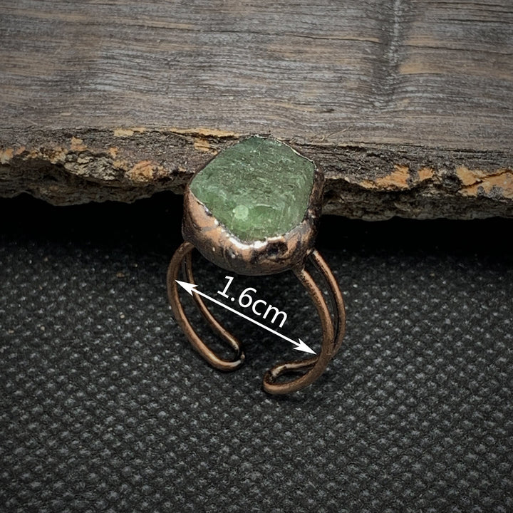 Olivenorma Natural Irregular Raw Stone Twelve Birthstone Adjustable Ring - image 53