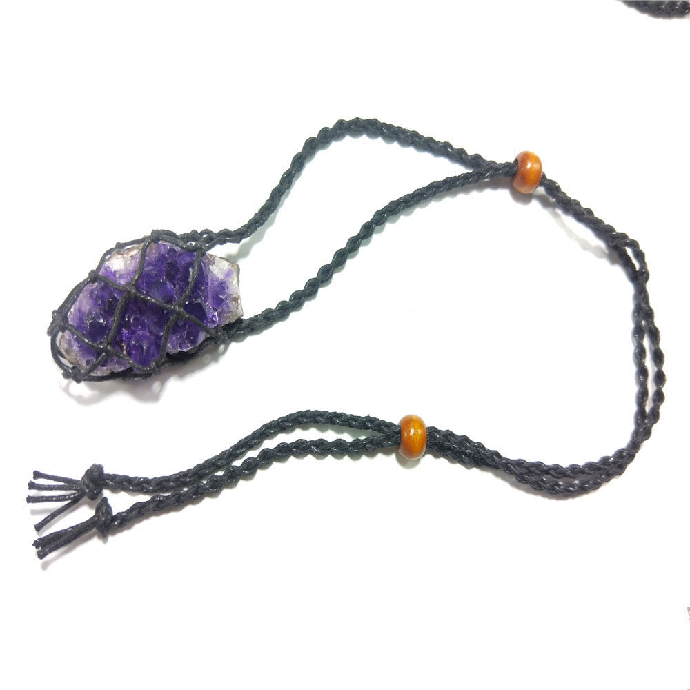 Olivenorma Handwoven Extra Large 5.5cm Adjustable Necklace Mesh Bag - image 4