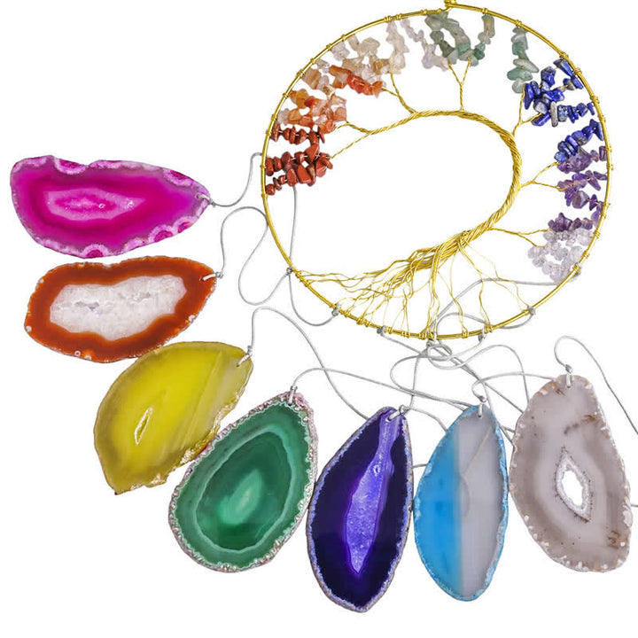 Clear Crystal Chakra Agate Dream Catcher - image 3