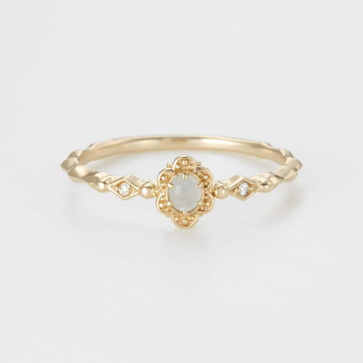 Olivenorma Vintage Natural Aquamarine Daisy Flowers Ring - Daisy Flowers&Vertically - 8 - image 1