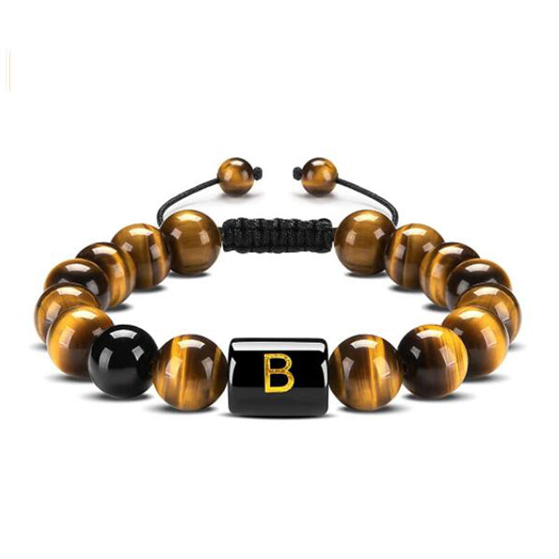 Tiger Eye Letter Protection Bracelet - Tiger Eye - B - image 5