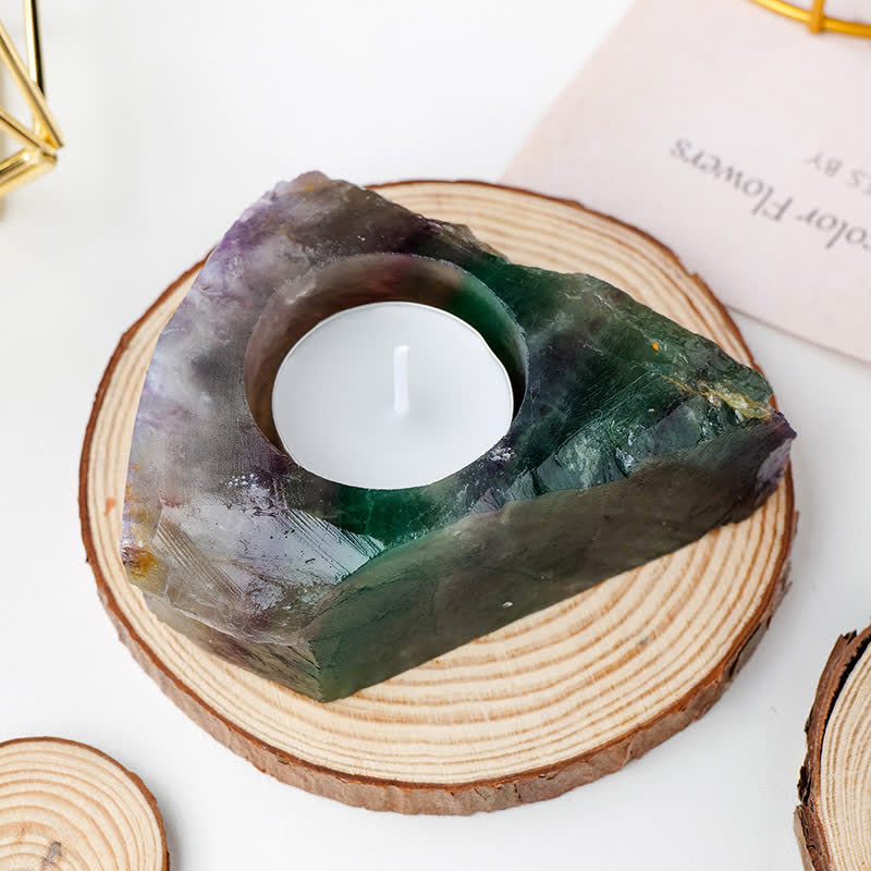 Olivenorma Natural Healing Crystal Candle Holder - Fluorite#2 - image 17