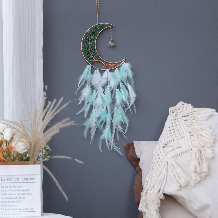 Olivenorma Natural Gravel Woven Tree of Life Moon Dream Catcher - image 55