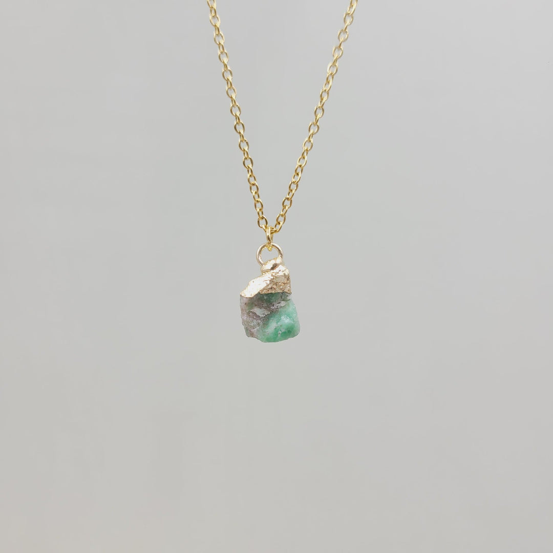 Olivenorma Irregular Crystal Raw Stone Gem gemstone Necklace - Fluorite - image 33