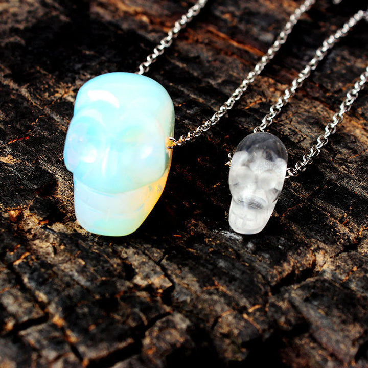 Olivenorma "Powerful Healing" Crystal Skull Necklace - image 0