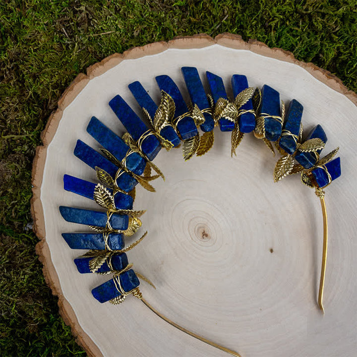 Olivenorma Lapis Lazuli Moon Witch Crystal Crown - image 4