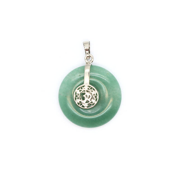 Olivenorma Natural Crystal Peace Buckle Tree Of Life Necklace - Green Aventurine - OM - image 28