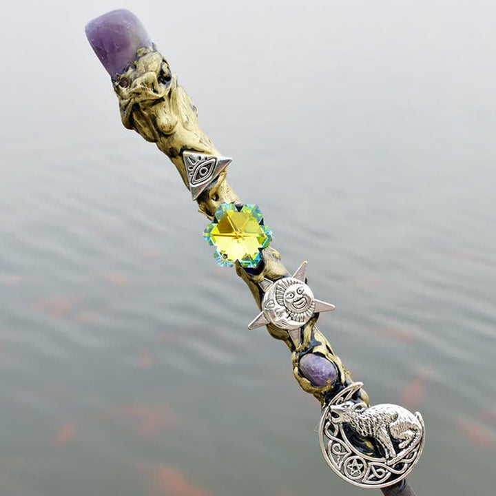 Olivenorma Moon And Sun Fairy Crystal Wands - Amethyst#1 - image 9