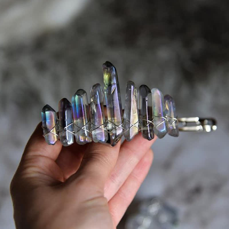 Bohemia Colourful Crystal Spring Hairpin - Smoky Quartz - image 14
