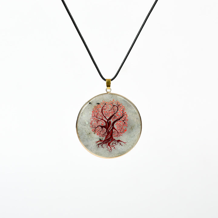 Olivenorma Crystal Hamsa Chakra Tree Of Life Necklace - Labradorite - Tree Of Life - image 22