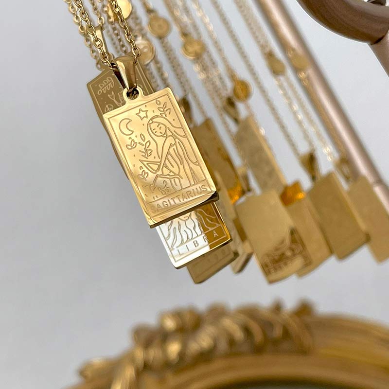 Olivenorma Gold Filled Chain Zodiac Necklace - image 9
