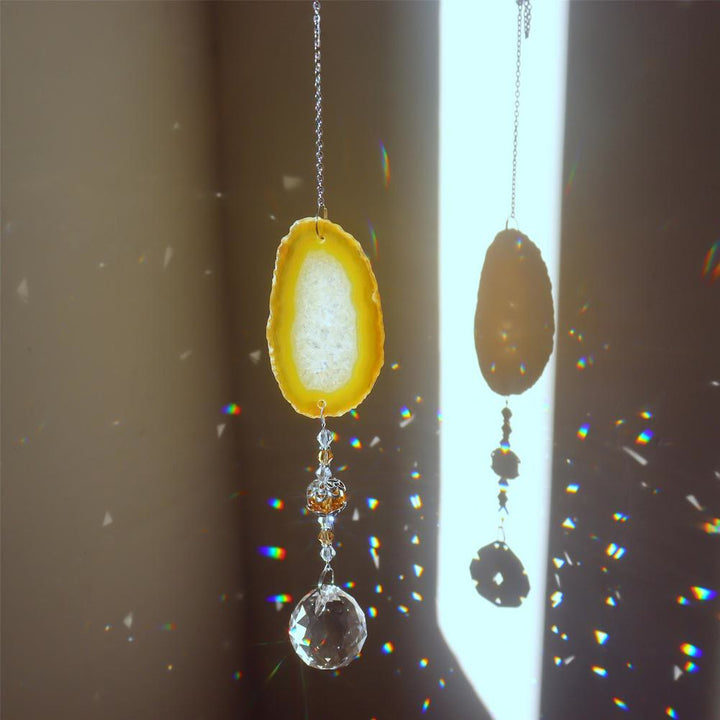 Olivenorma Handmade Hanging Pendant Sun Crystal Wind Chime - Citrine - image 11