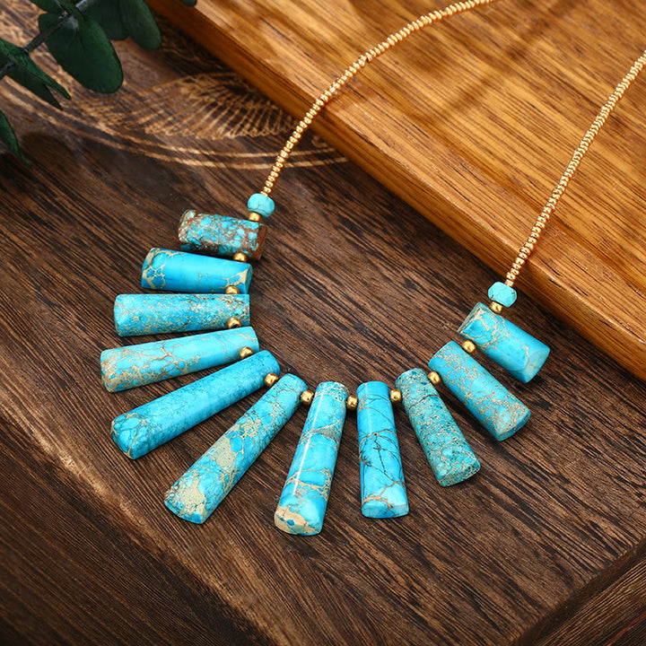 Olivenorma Emperor Stone Piano Necklace Bohemian Necklace - Emperor Stone - image 0