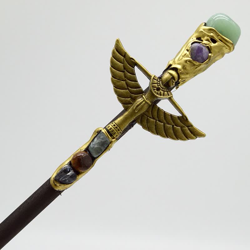 Olivenorma Witch Angel Natural Crystal Wands - Green Aventurine - Gold - image 23
