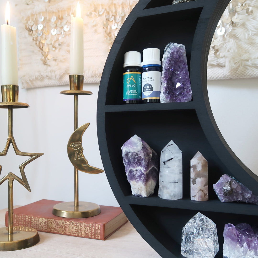 Olivenorma Handcrafted Moon Crystal  Shelf - image 1