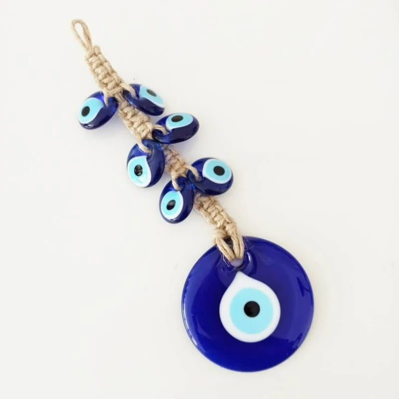 Olivenorma Evil Eye Glass Blue Wall Hanging Decoration Ornament - image 4