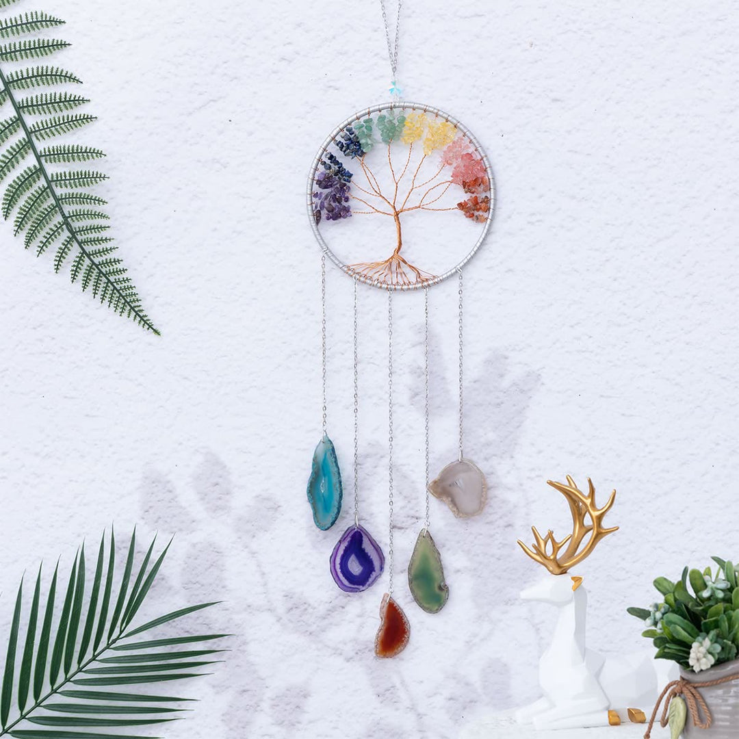 Olivenorma Chakra Agate Tree of Life Ornament Wall Decor - image 6